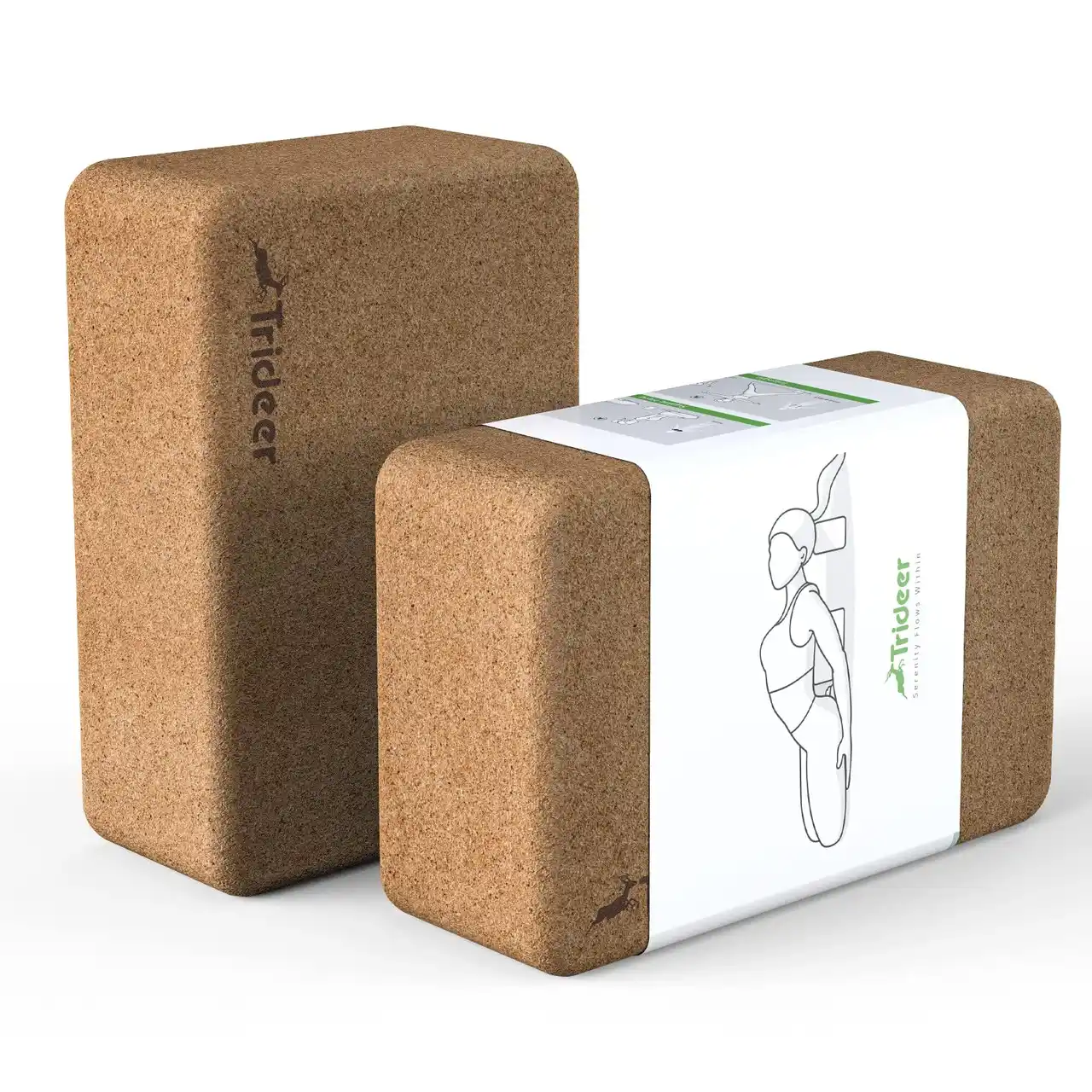 Trideer yoga block cork image 2